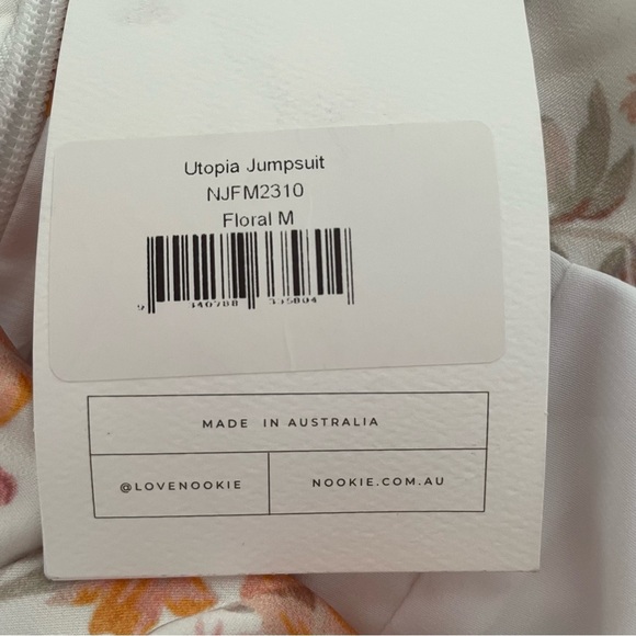 New! Nookie Utopia White Orange Floral Print Jumpsuit - 37699 - Picture 13 of 14